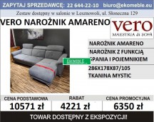 VERO - NAROŻNIK AMARENO Z FUNKCJĄ SPANIA I POJEMNIKIEM